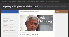 Desktop Screenshot of myphilippinechronicles.com